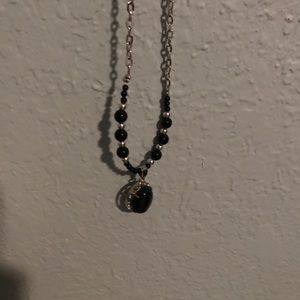 Black/silver necklace